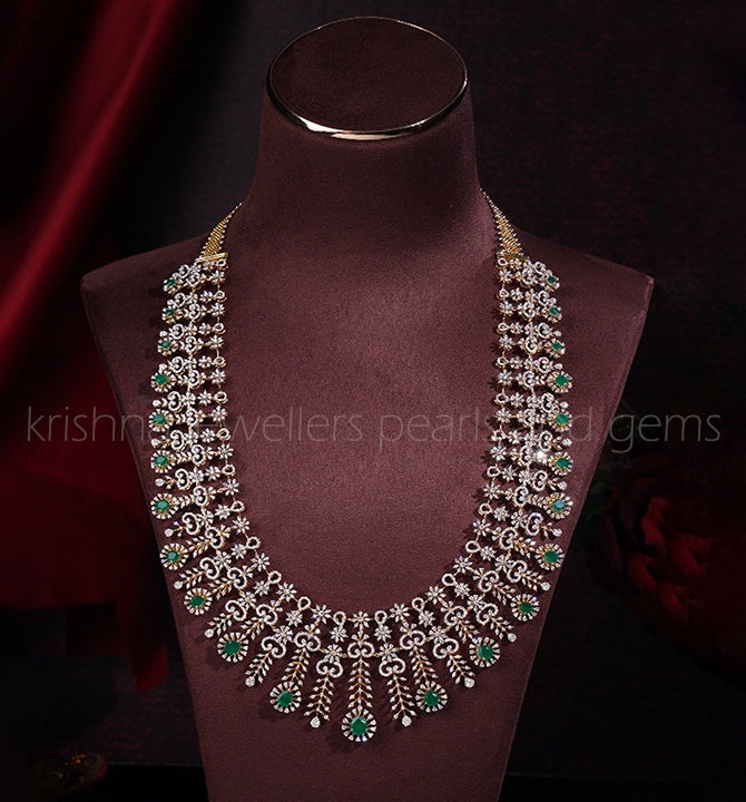 Stunning Royal Diamond Long Haram Necklace