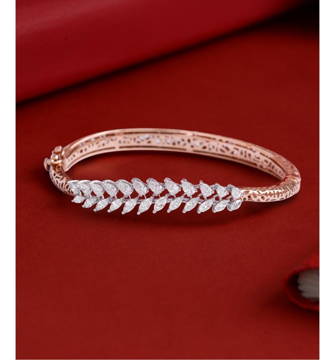 Diamond Leaf Bracelet