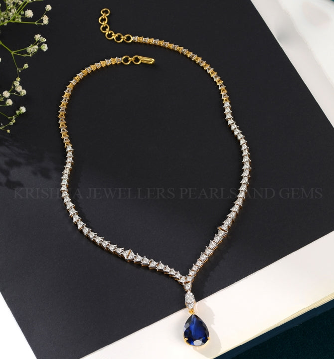 Radiant Elegance: Diamond Long Necklace with Exquisite Pendant
