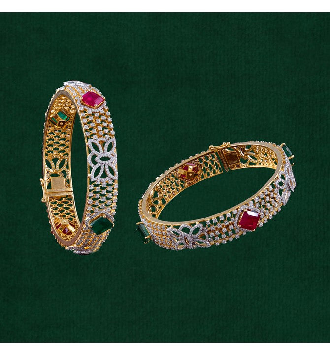 Diamond Ruby Emerald Changeble Bangles