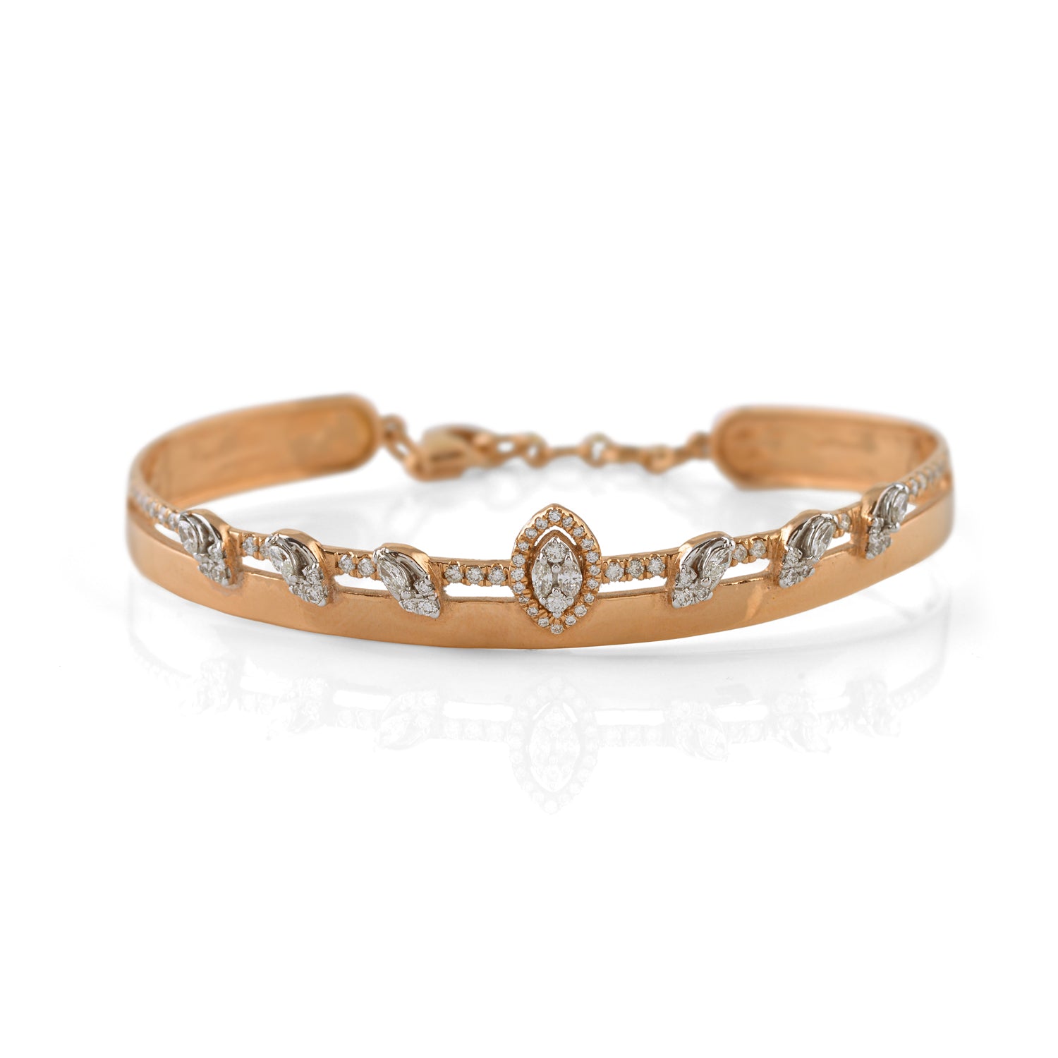 Artistic Fusion Rose Gold Diamond Bracelet