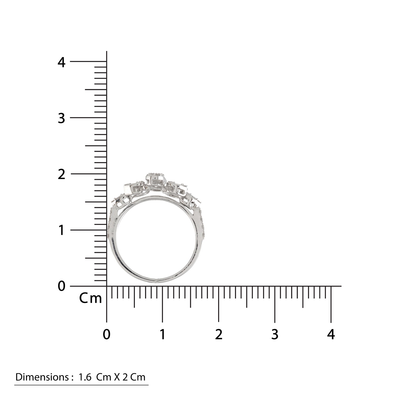 Pear Cut Cluster Diamond Ring