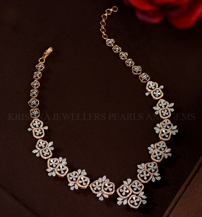 Radiant Rose Gold Diamond Necklace Unveil Your Timeless Beauty