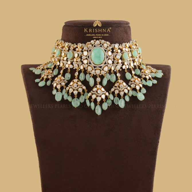 Polki and Emerald Bridal Choker