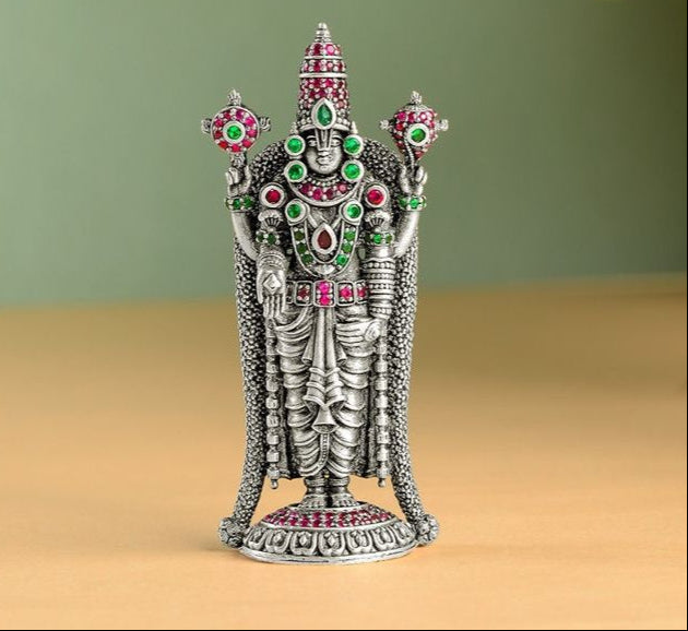 Antique Silver Tirupati Balaji Idol