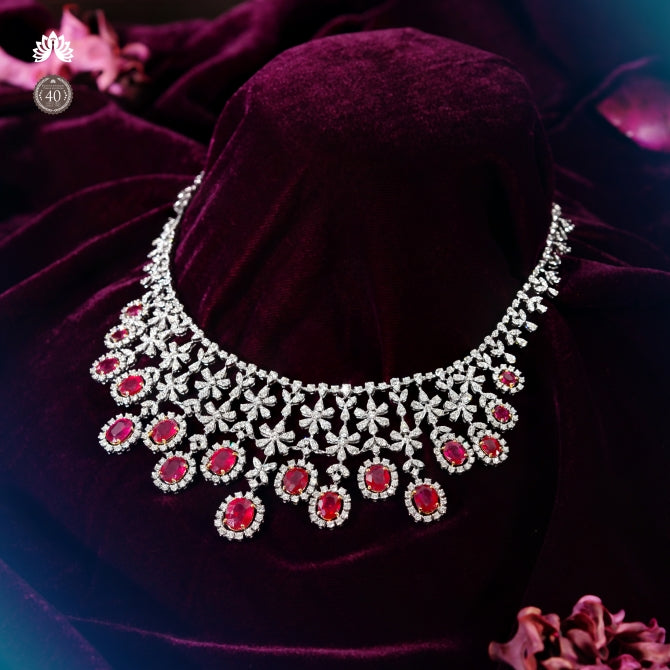 Minimal Floral Diamond Necklace