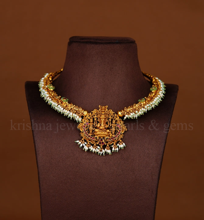 Sacred Ganesha Gold Kanti Necklace
