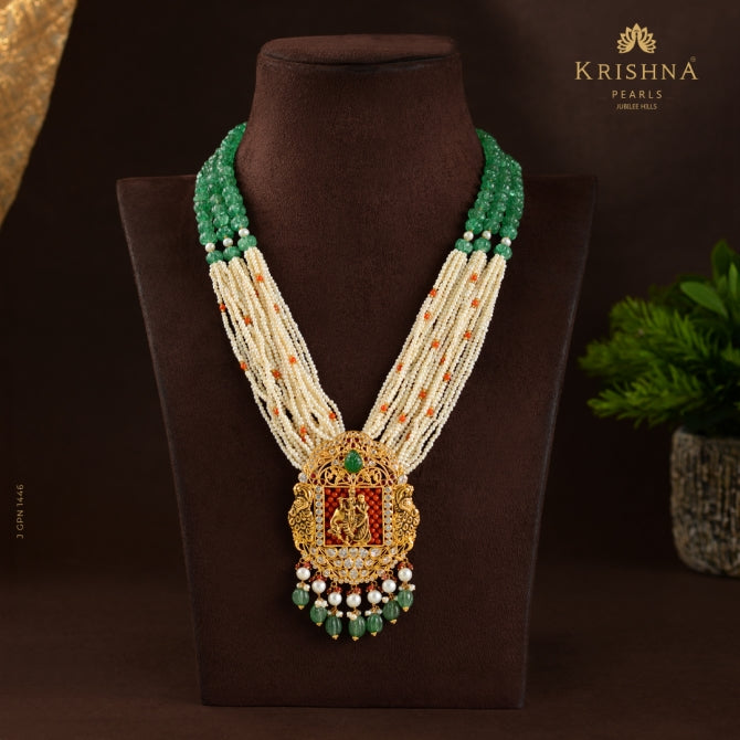 Radha-Krishna Gold Pearl Haram