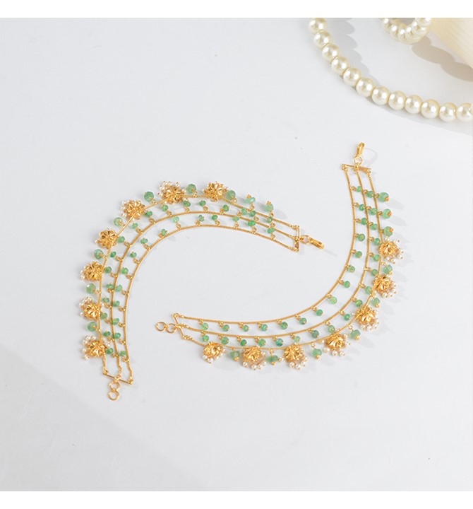 Gold Pearl Champeshwaralu Set