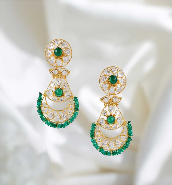 Splendid Pearl Chandbali Earrings