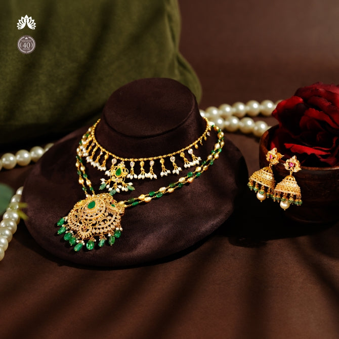 Regal Gold Rice Pearl Choker