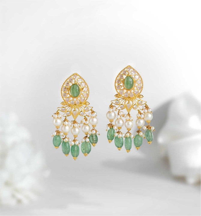 Luxy Gold Pearl Earrings