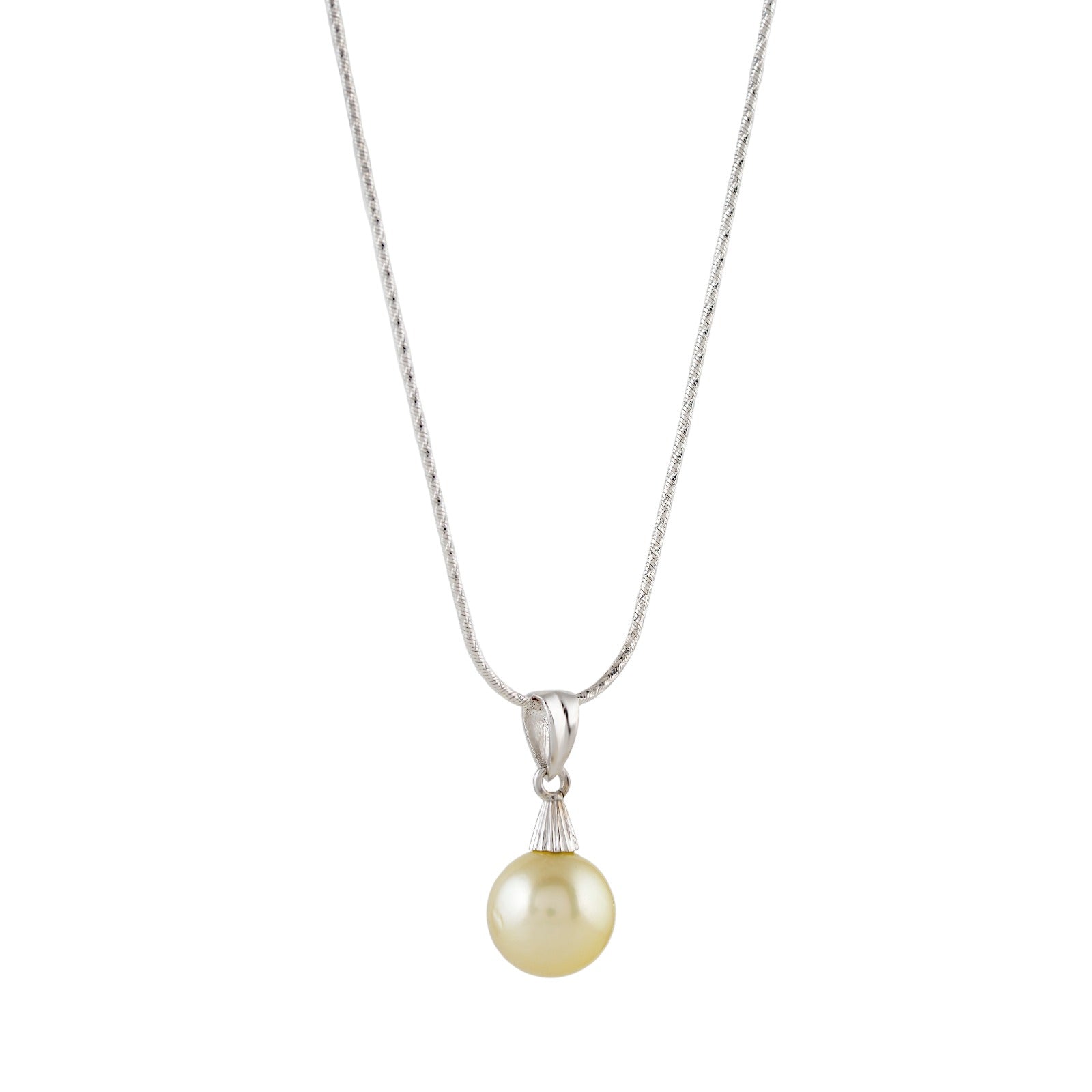 Golden Pearl Pendant Chain set