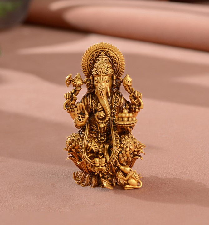 Lord Ganesh Idol In 22K Pure Gold