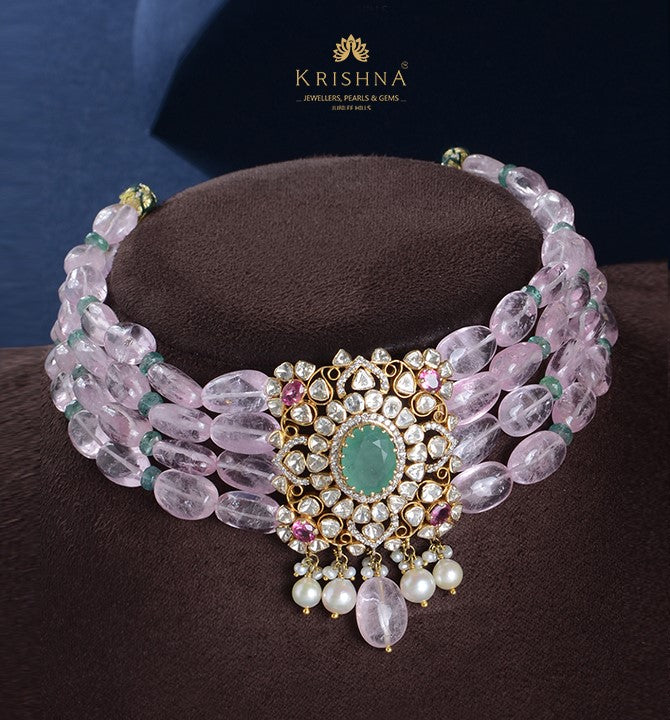 Regal Morganite Polki Choker