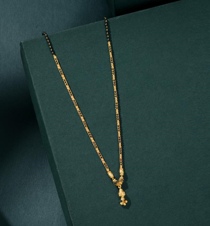Long mangalsutra designs in Gold