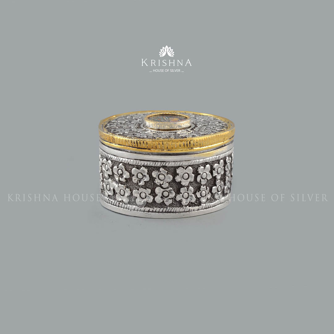 Silver Pandan Antique Flower Design - Krishna Jewellers Pearls and Gems