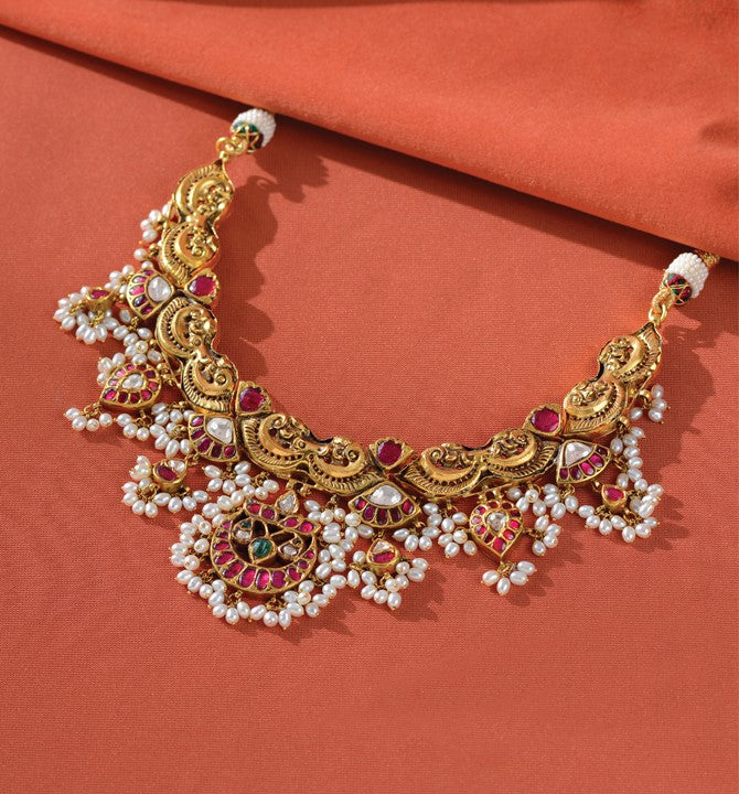 Polki & Guttapusalu Gold Necklace