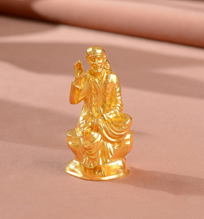 Shridi Saibaba Idol in Pure Gold