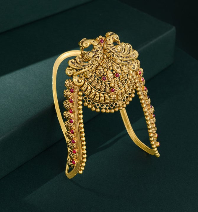 Regal Gold Vanki in Peacock Design