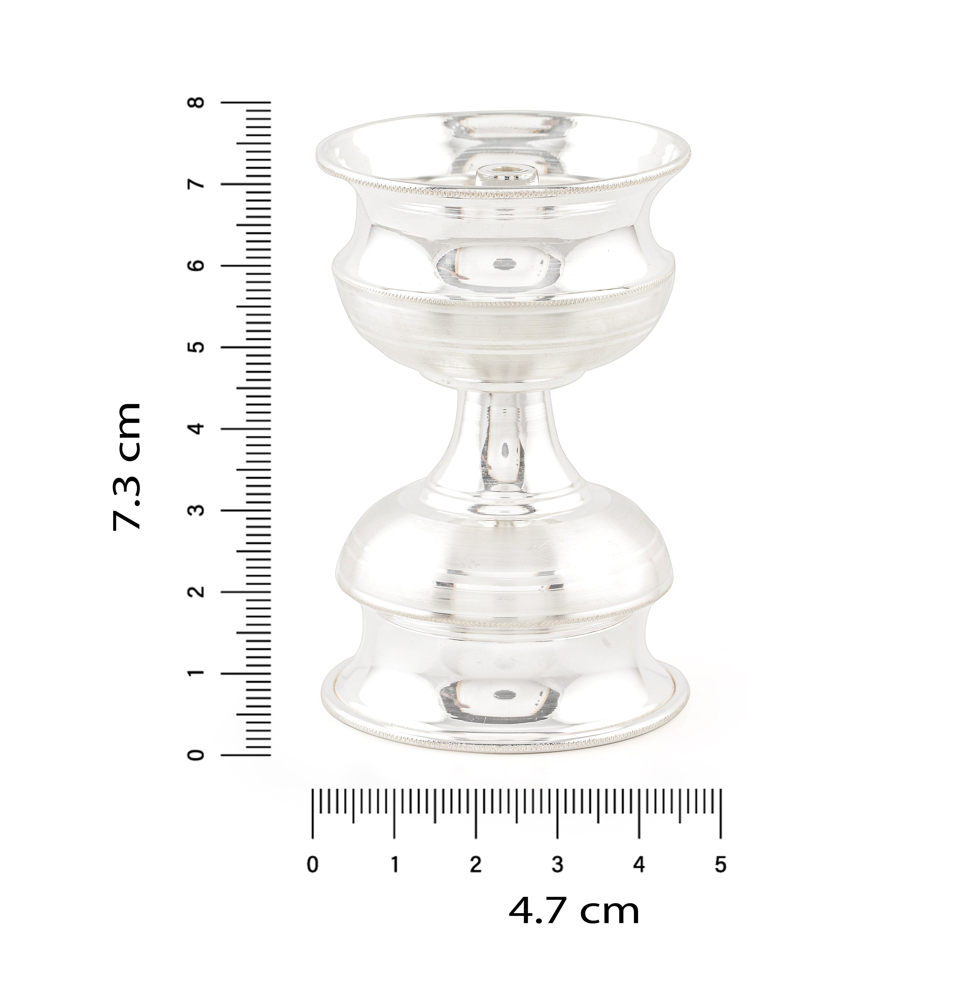 Elegant Small Silver Diya Stands Crafted in 92.5 Pure Silver