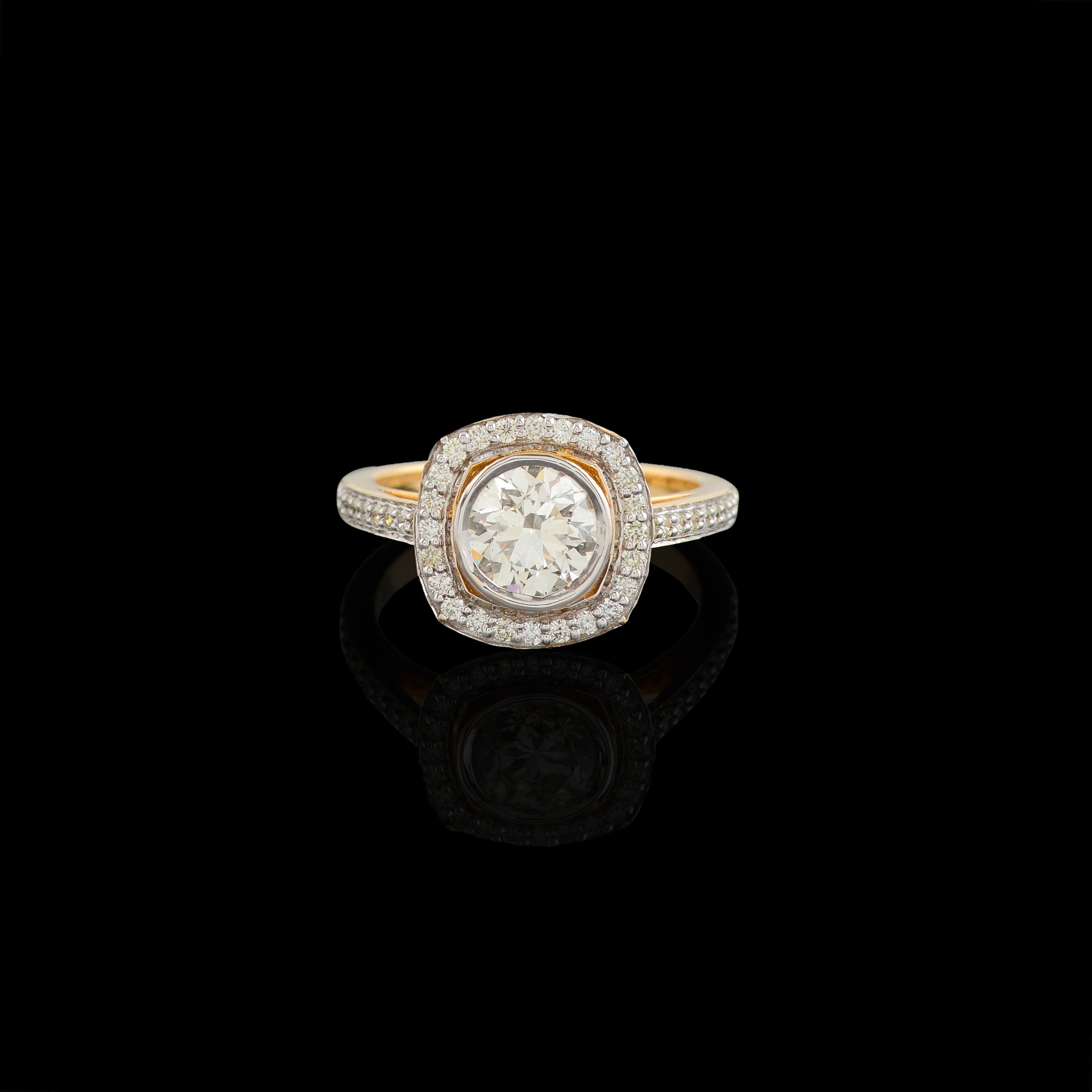Squaricle Solitaire Diamond Ring