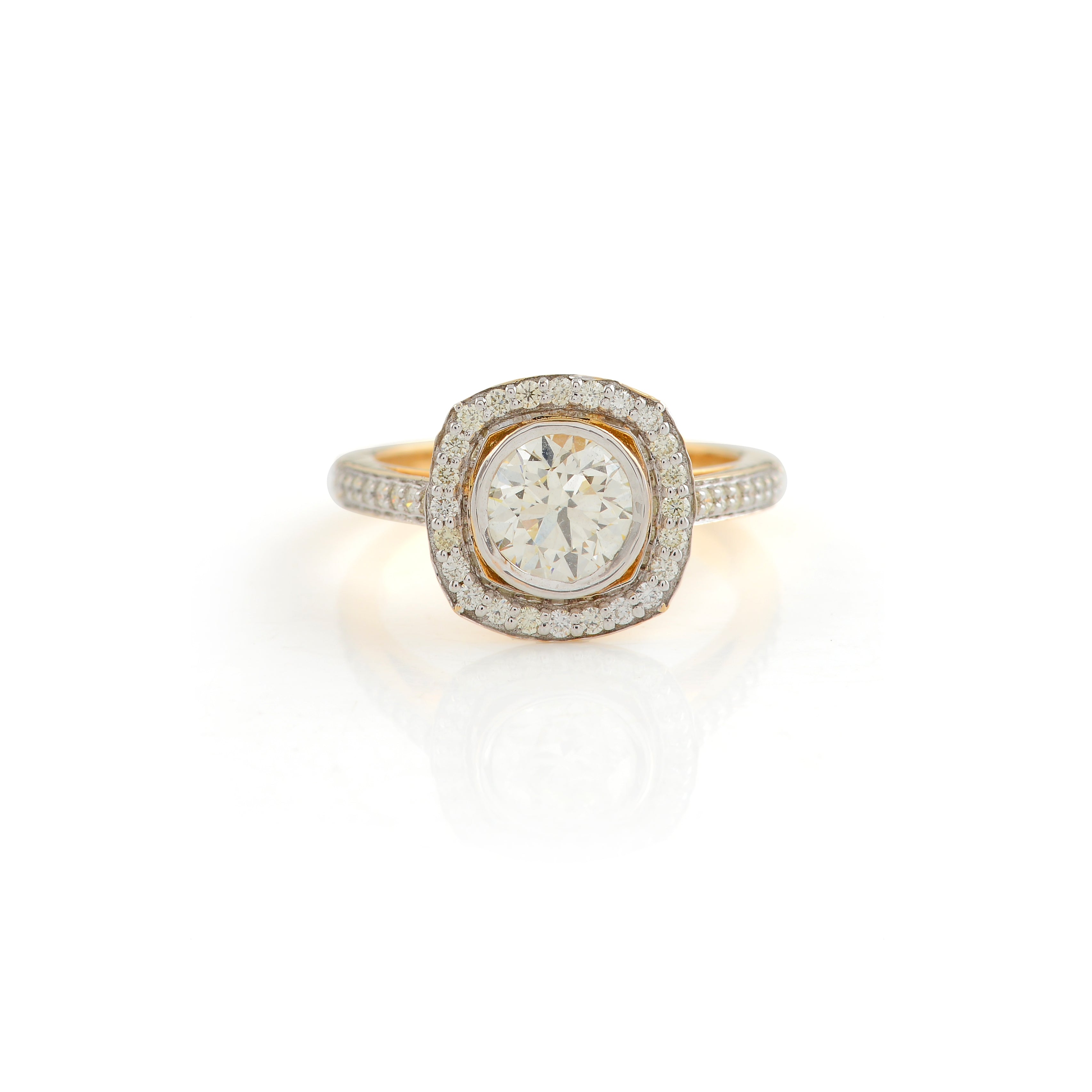 Squaricle Solitaire Diamond Ring