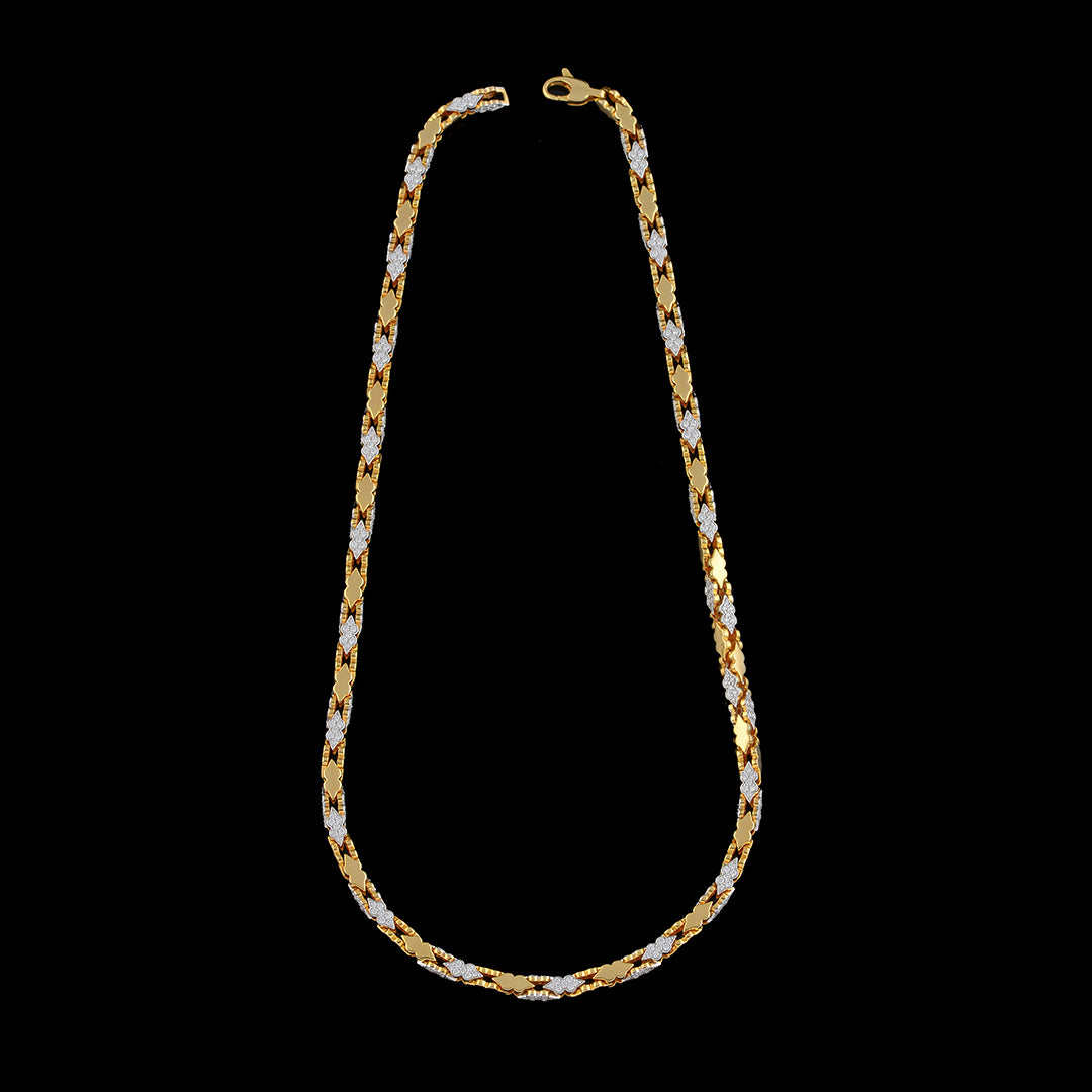 Diamond Long Chain in Rose Gold