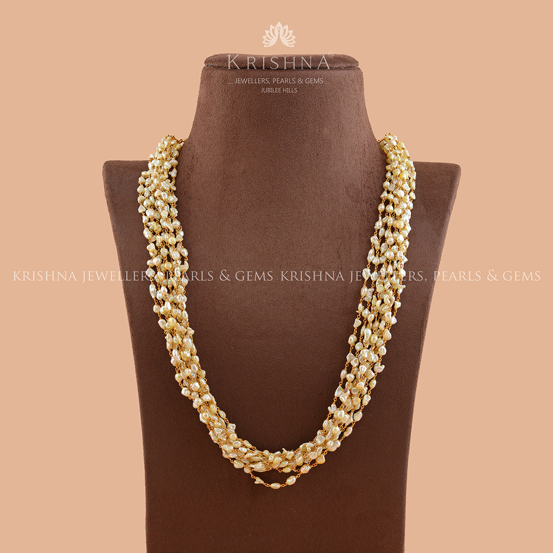 Multifarious Gold Pearl String Chain