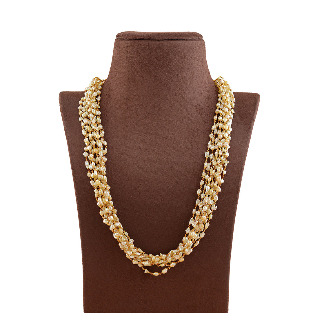 Multifarious Gold Pearl String Chain