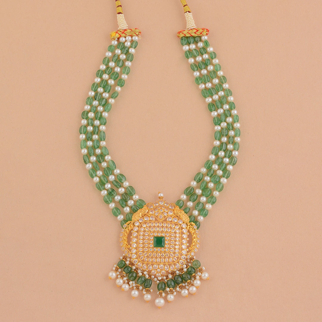1pc Green Beaded Necklace For Women | SHEIN USA
