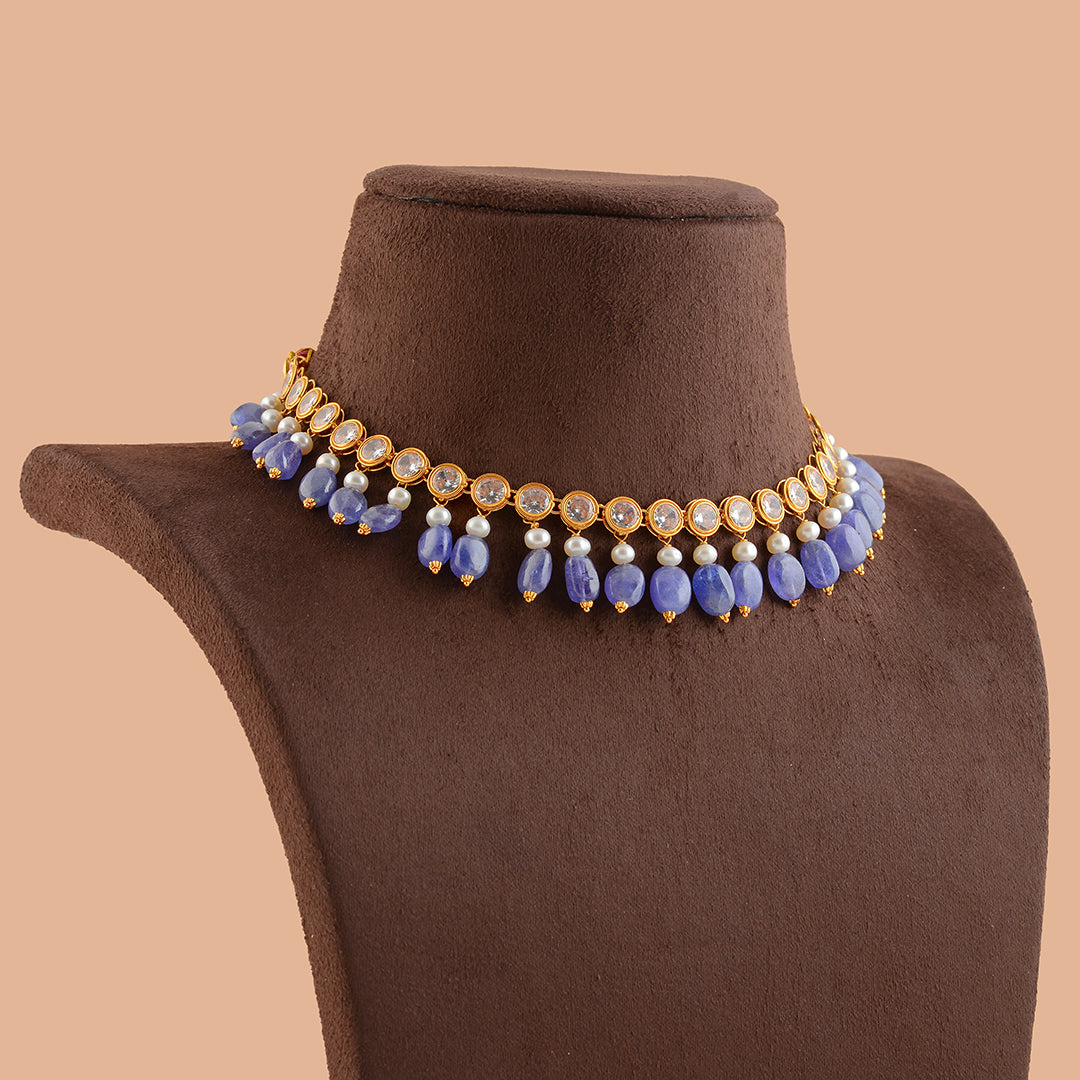 Beauteous Gold Pearl Necklace