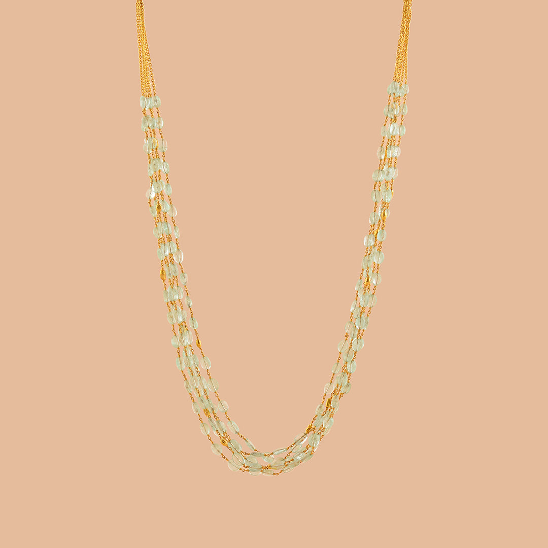 Majestic Emerald Necklace in Gold