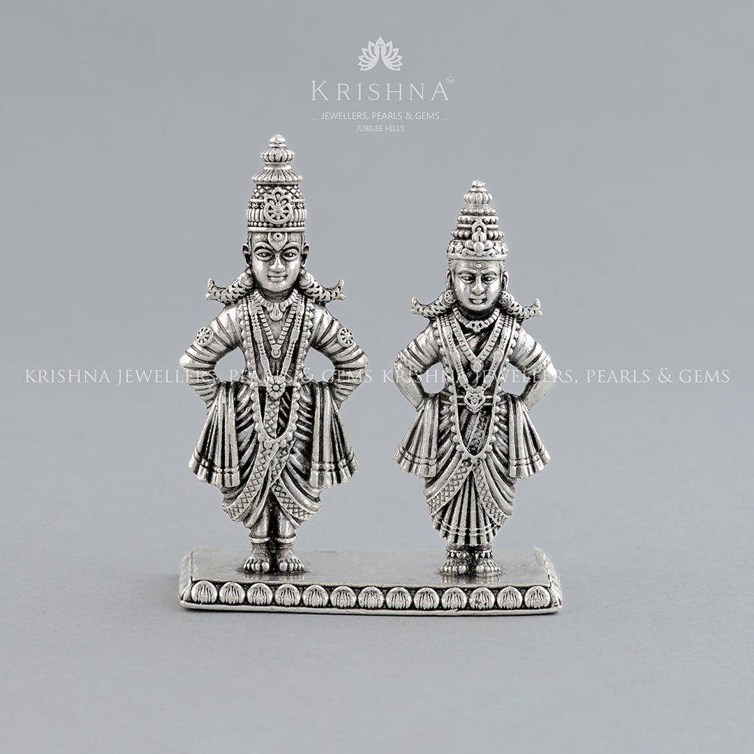 Silver Vithal and Rukmini Idol