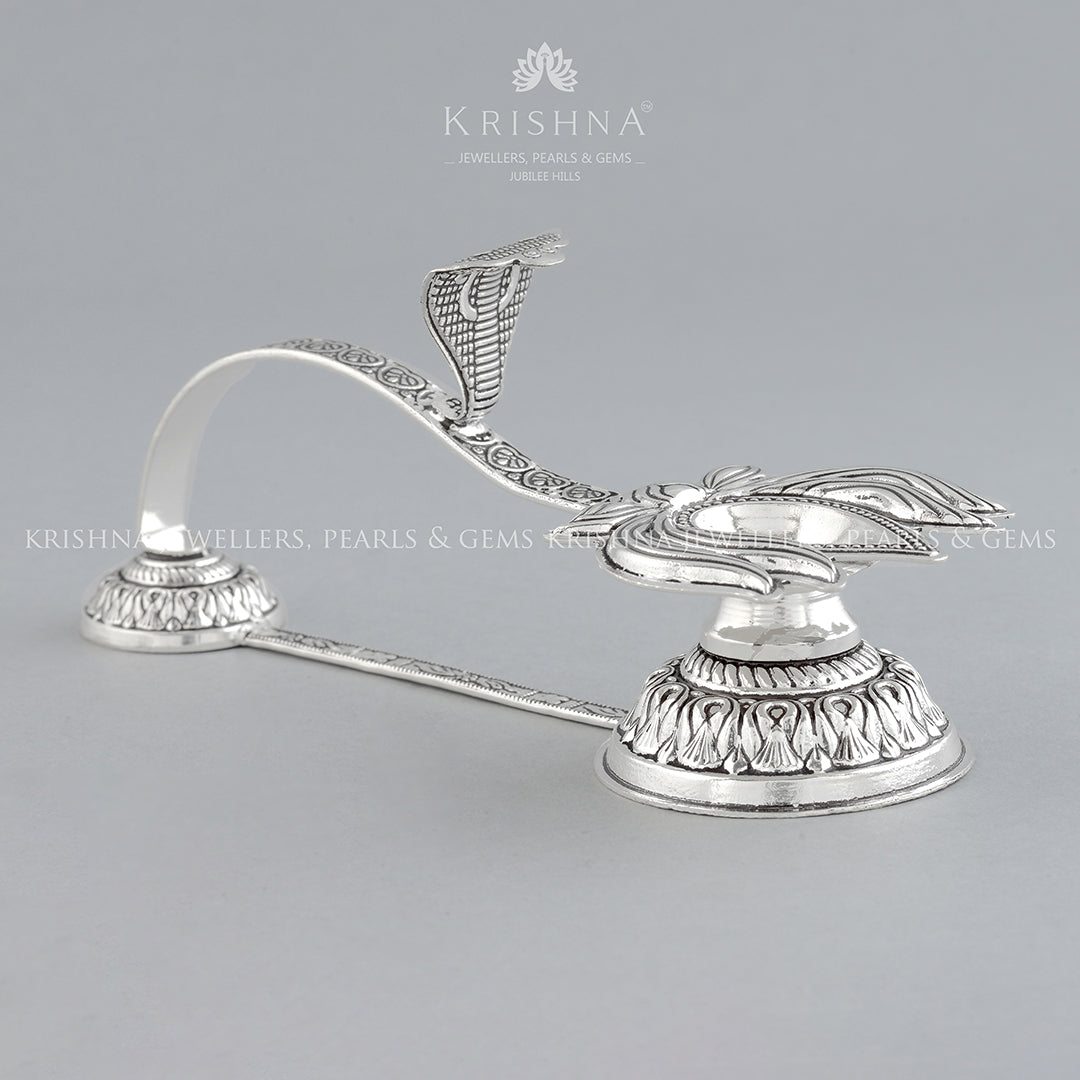 Silver Aarthi Stand - Krishna Jewellers Pearls and Gems