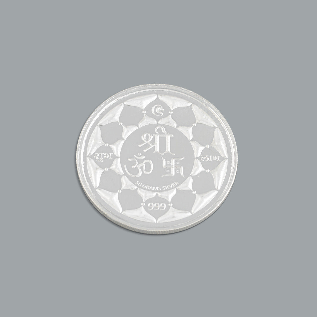 10 Grms Silver Ganesh Motif Coin
