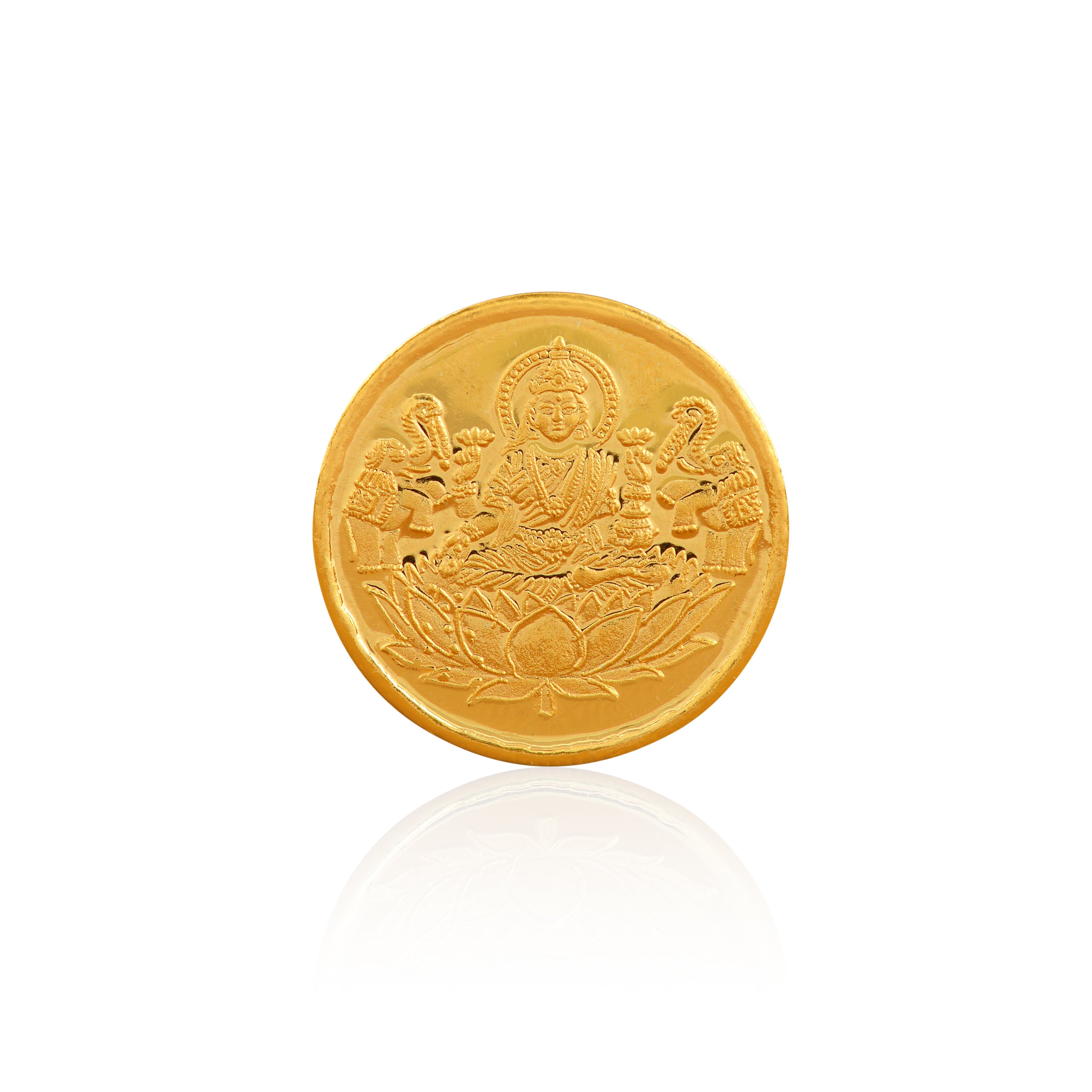 10 Grams Gold Coin 24k with Lakshmi Motif