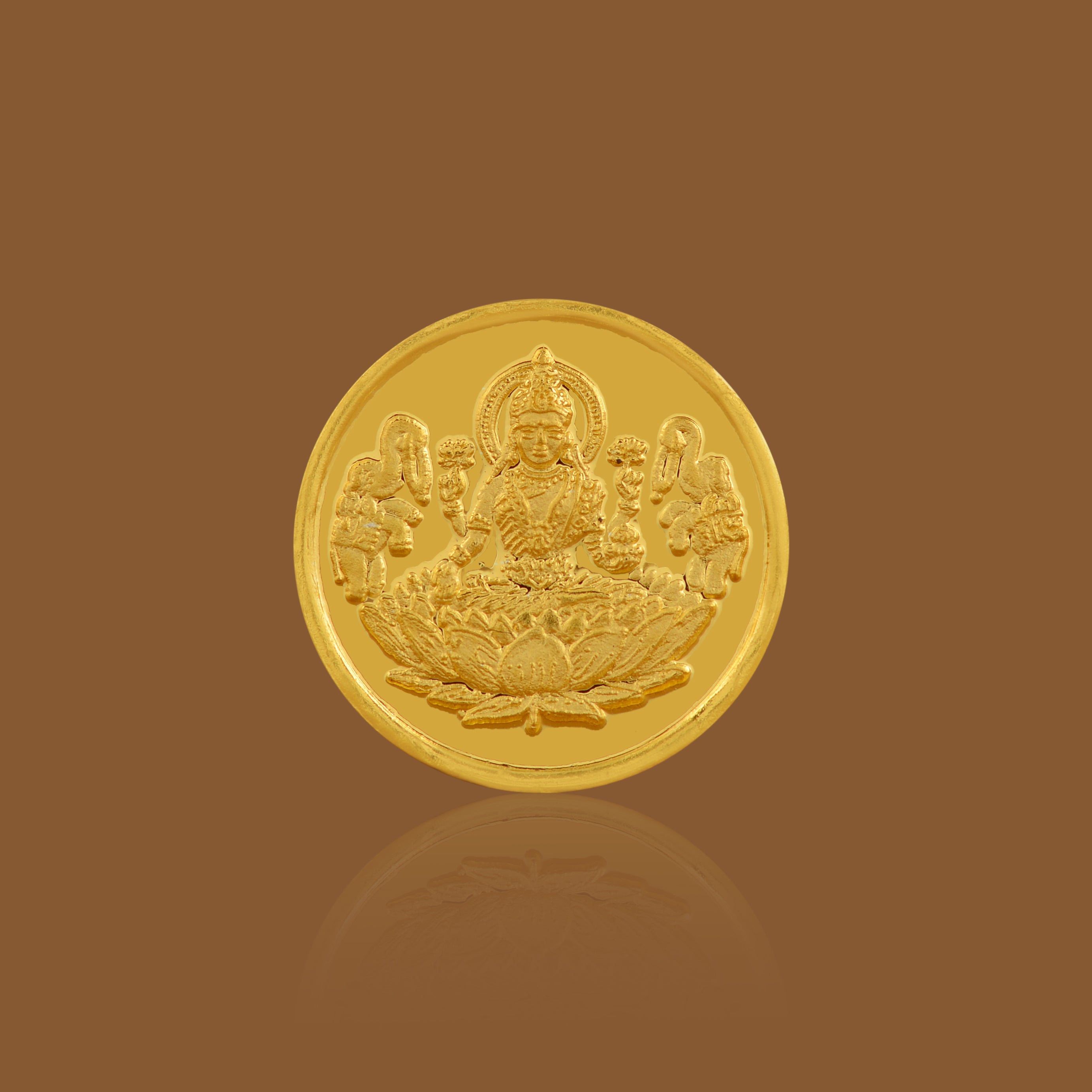 2 Gram Gold Coin With Lakshmi Motif