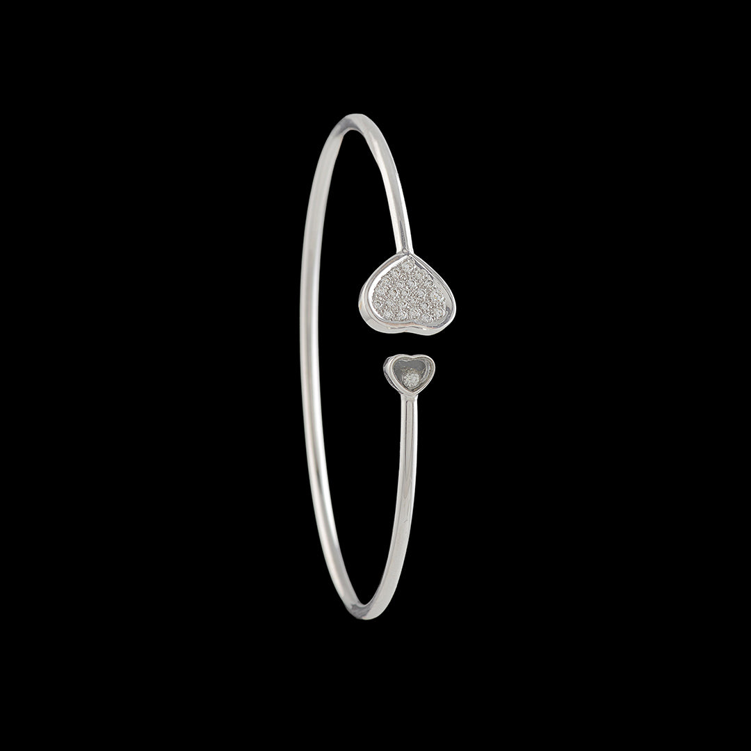 Open Curve Heart Diamond Bracelet