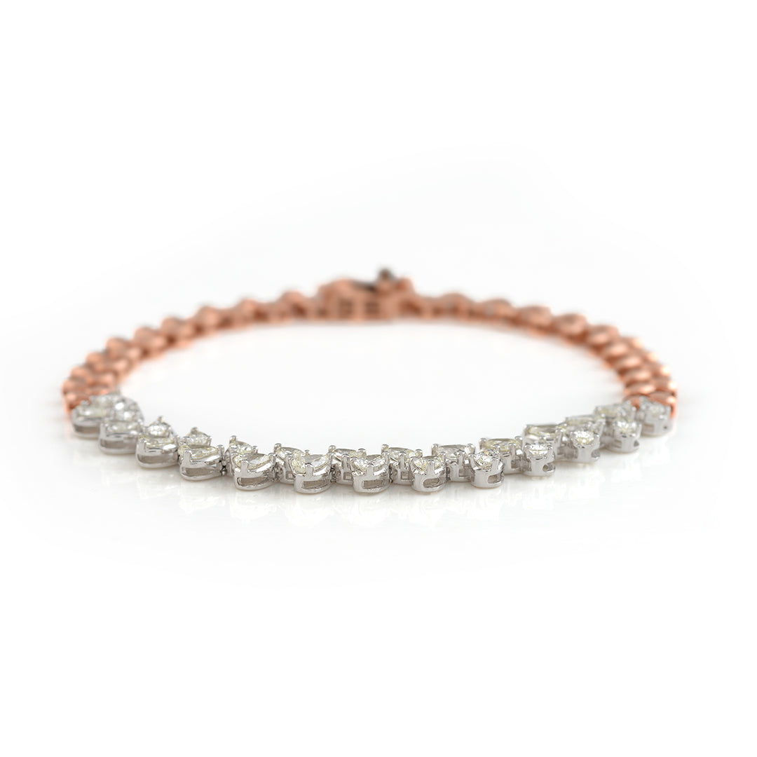 Zig Zag tennis diamond bracelet
