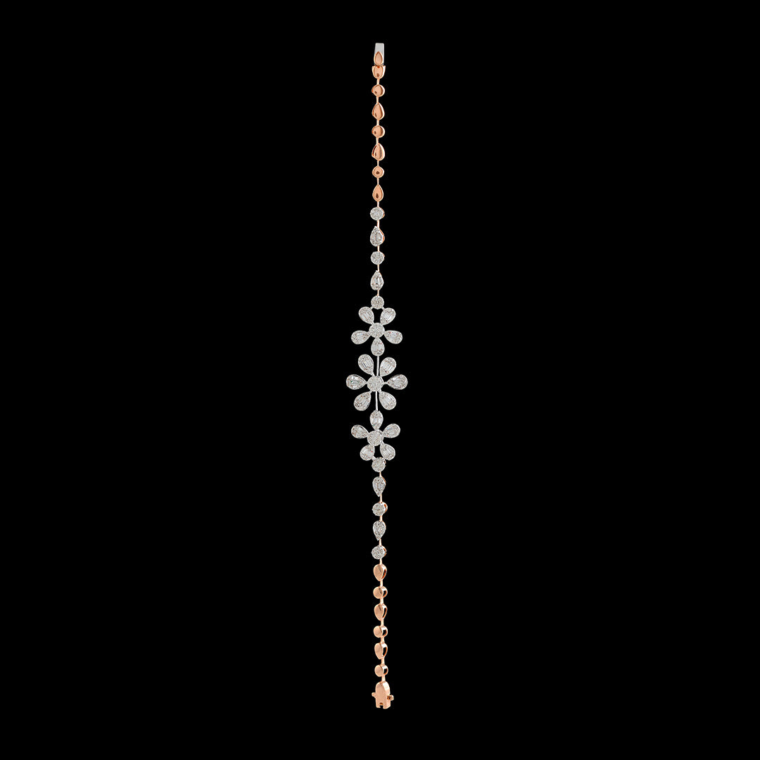 Flower Diamond Tennis Bracelet