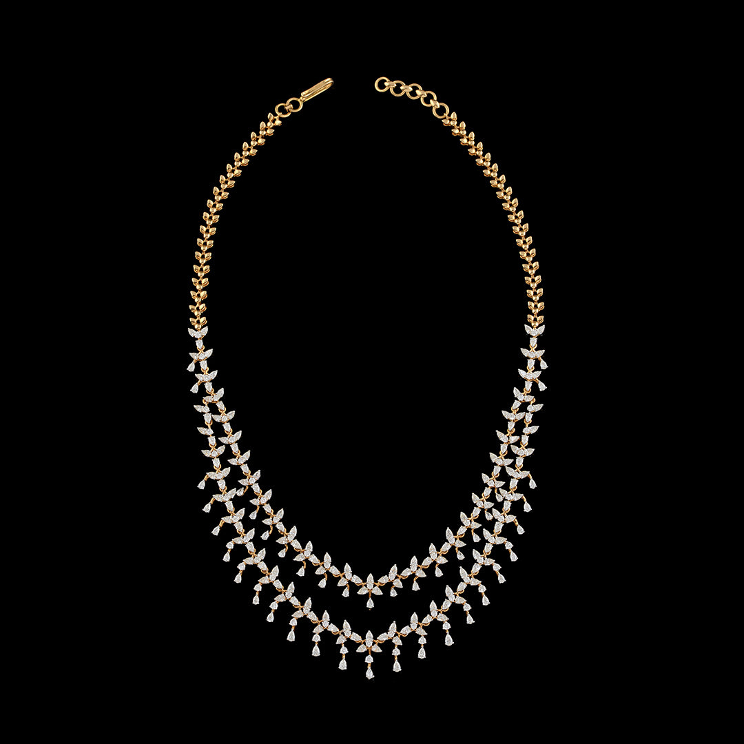 Buy First Quality Heavy Diamond Choker Necklace with Earrings Set for  Reception