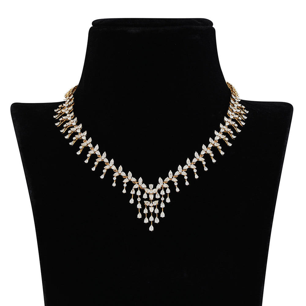 Buy Light weight 18k diamond necklace | Krishna Jewellers – Krishna ...