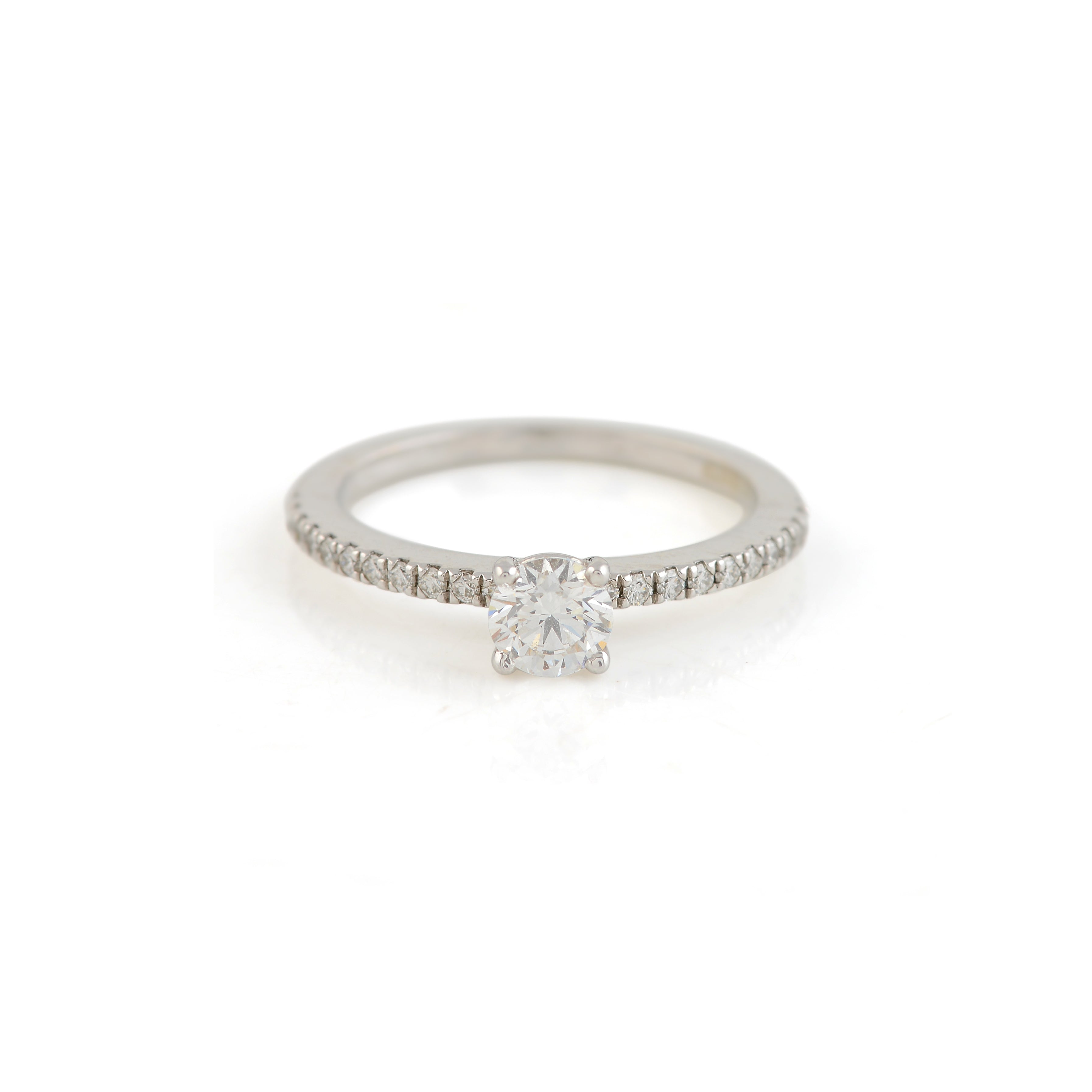 Square Diamond Engagement Ring