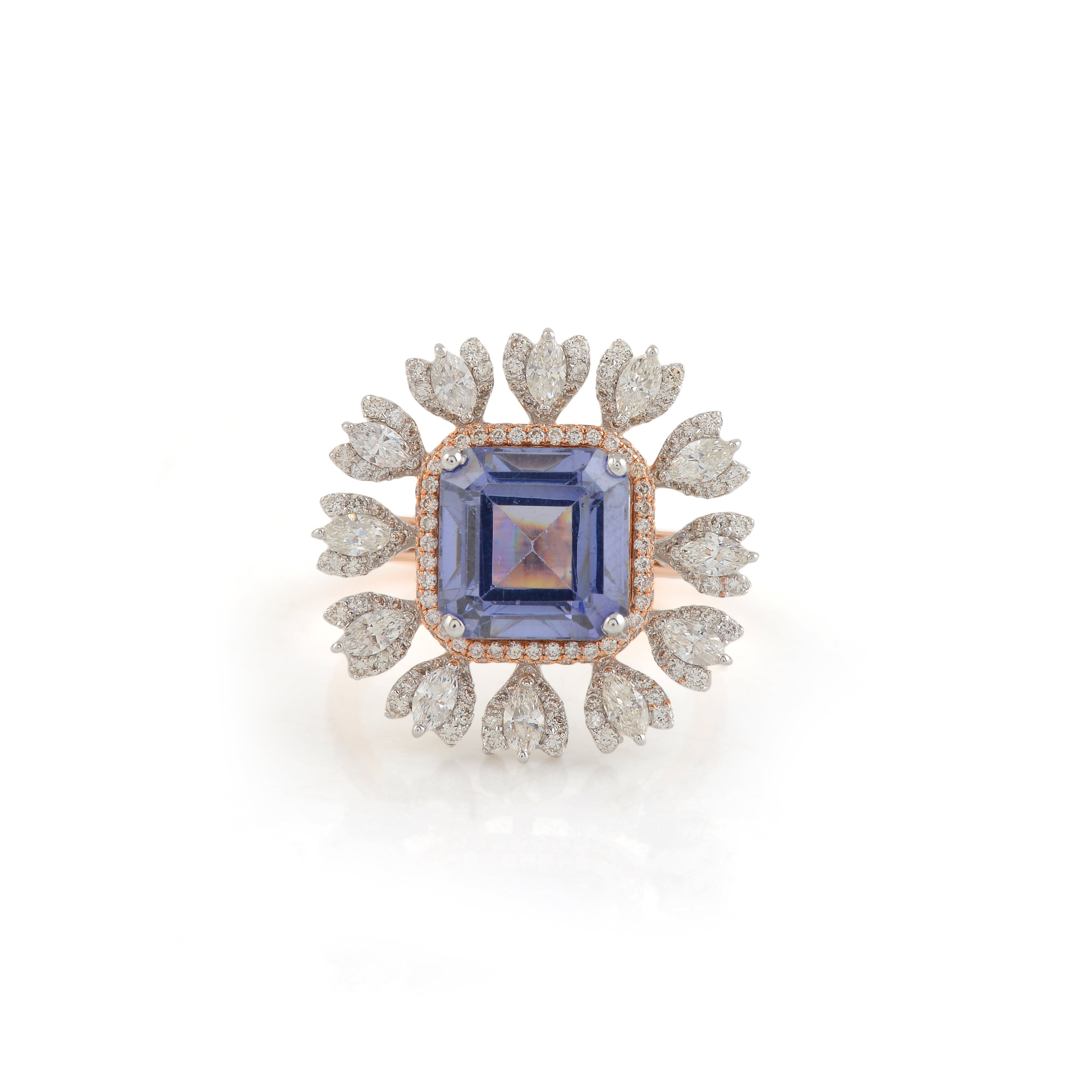 Purple Stone Diamond Ring