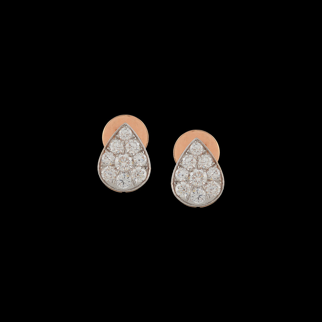 Teardrop Shape Diamond Earrings