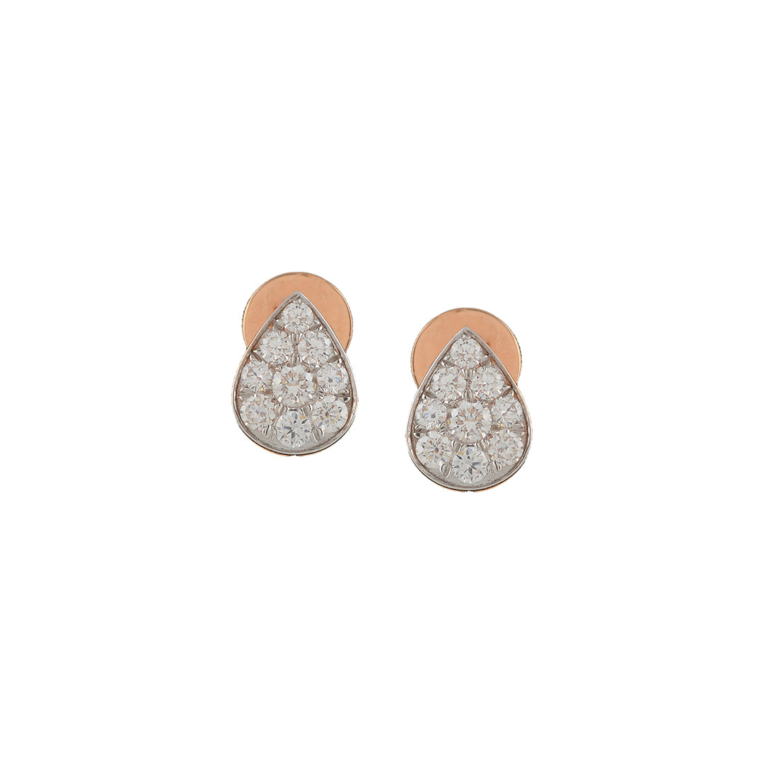 Teardrop Shape Diamond Earrings
