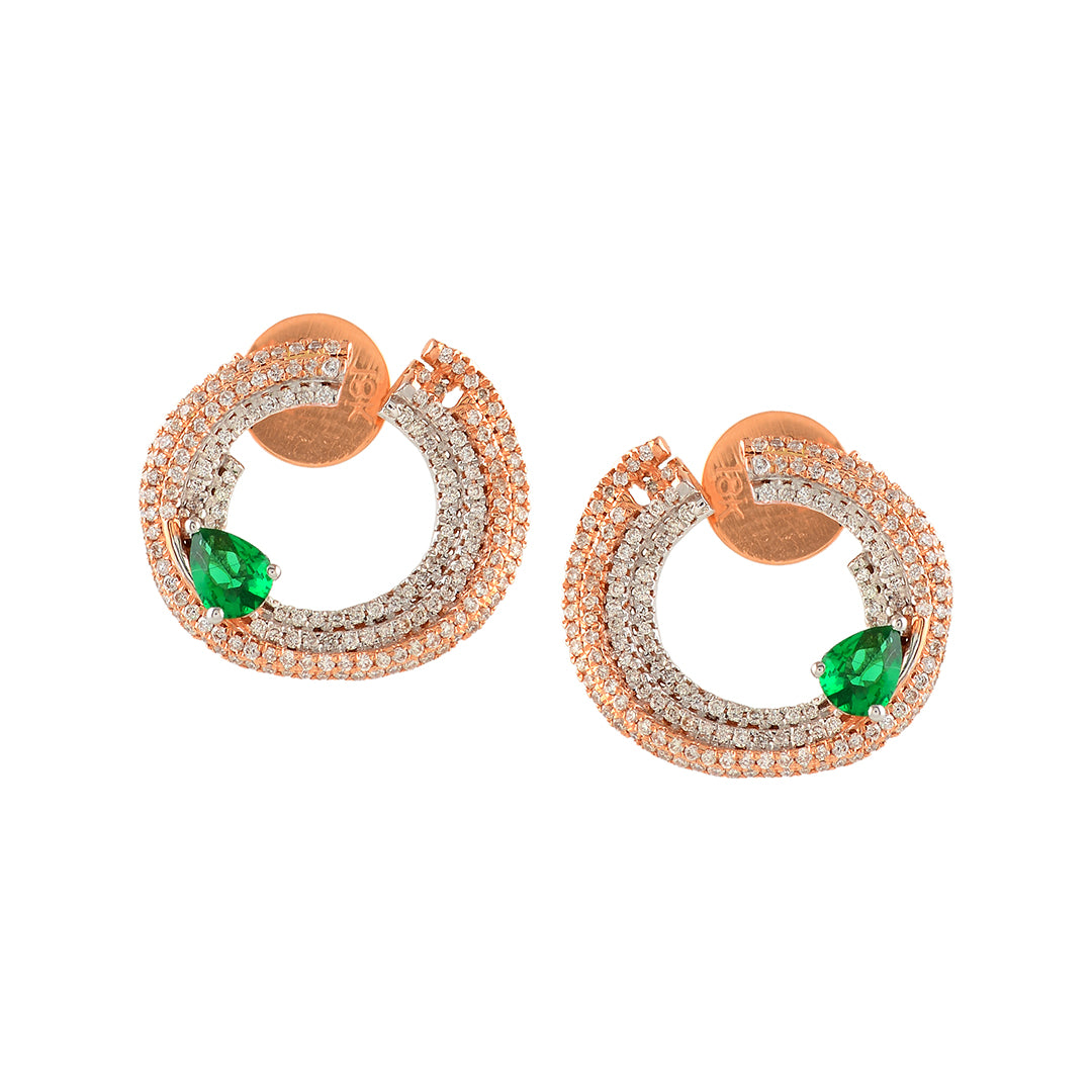 Open Curve Diamond Earrings