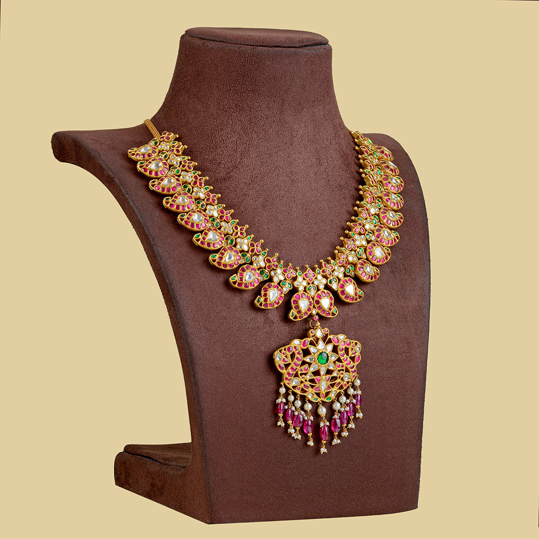 Gold Kundan Mango Haar Necklace