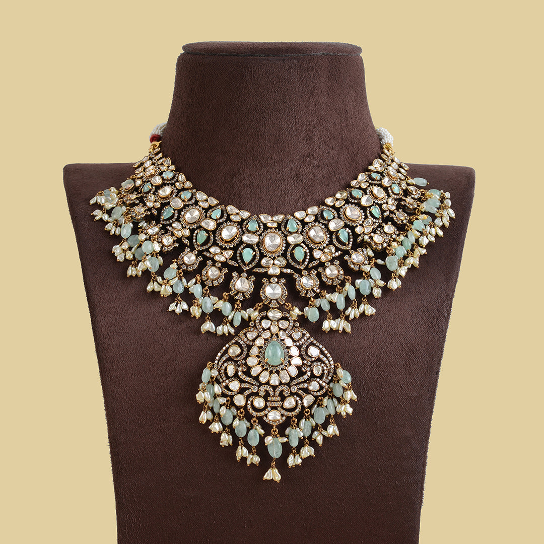 Kundan polki jewellery with on sale price